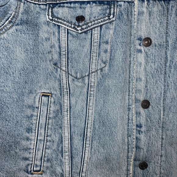 LEVI’S PREMIUM Sherpa Denim Jean Jacket Sz XS *spots - Picture 3 of 13